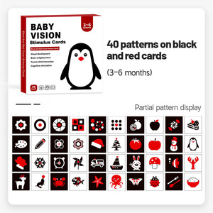 Offre Spéciale : Cartes d'Éveil et de Stimulation Visuelle Noires et Blanches pour Bébés de 0 à 3 <span class=keywords><strong>Mois</strong></span> – Contraste Élevé et Couleurs Vives - Product Image 4