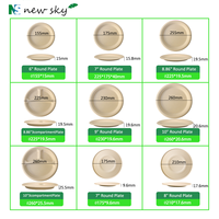 Assiette en bagasse biodégradable et écologique personnalisée de 6 pouces, 7 pouces, 8 pouces, 9 pouces, 10 pouces, 3 compartiments, jetable, compatible micro-ondes