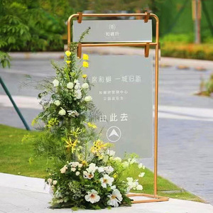 Modernité populaire personnalisé brillant or métal arches rectangulaires 5x2 FT blanc carré <span class=keywords><strong>ballon</strong></span> mariage arches toile de fond - Product Image 3