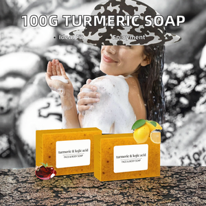 Fait à la main 100g TK à base de plantes blanchissant visage lavage savon de bain exporté soins de la peau solide curcuma acide kojique gingembre fabriqué producteur - Product Image 2