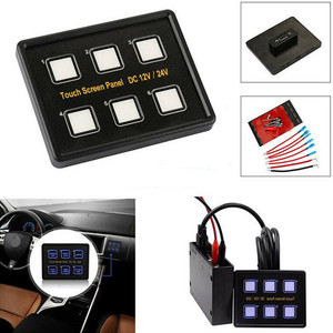 Panel kontrol layar sentuh, sakelar lampu Led untuk mobil perahu, 12V / 24V <span class=keywords><strong>6</strong></span> Gang, Panel sakelar - Product Image 4