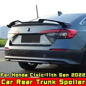 สปอยเลอร์หลัง Civic สีดำเงา ทรง TR สปอยเลอร์หลังคาสำหรับ Honda Civic รุ่นที่ 11 ปี 2022 อุปกรณ์ตกแต่งรถยนต์ - Product Image 1