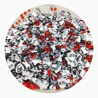 Décorations d'Halloween en argile polymère en forme d'os, tranches, pour slime, breloques DIY, nail art, résine, artisanat, gobelets, 500g