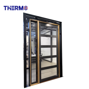 Porte d'entrée principale de <span class=keywords><strong>style</strong></span> moderne conforme à la norme australienne AS2047, en aluminium, double vitrage, portes d'entrée en verre - Product Image 3