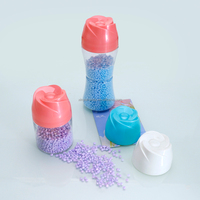 Bouteille en plastique PET vide pour perles d'appoint de parfum de blanchisserie 200g/250g avec bouchon à vis et couleur personnalisée