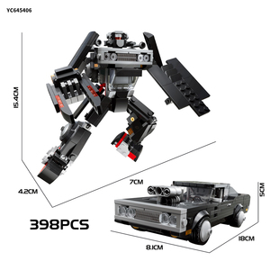 Kits de bloques de construcción de <span class=keywords><strong>Robot</strong></span> de deformación de coche deportivo DIY 2 en 1 STEM modelo de construcción educativo juguetes para niños - Product Image 4