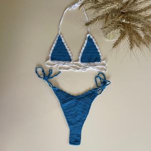 Traje de Baño Personalizado Hecho a Mano, Bikini de Crochet de Dos Piezas, Traje de Baño de Talla Grande, Bikini Sexy, Ropa de Playa para Mujer - Product Image 1