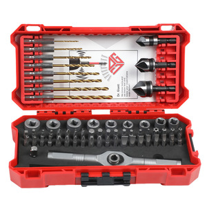 63-Piece T-Type Ratchet <b>Screwdriver</b> <b>Set</b> 1/4 In Socket Drive Hand Tool Kit With <b>Bits</b> And Chamfering Function - Product Image 3
