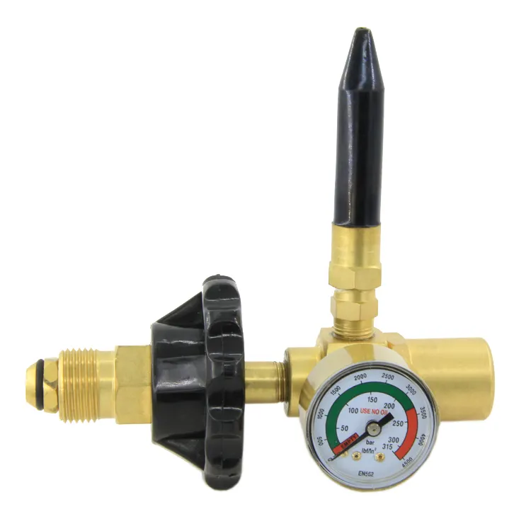 DEM SR3001B Brass Body Helium Balloon filler Regulator with gauge