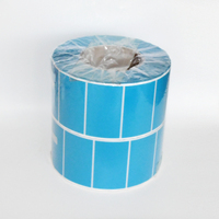 Étiquettes personnalisées vierges bleues, étiquettes personnalisées, papier enduit imperméable, sensibles à la pression, étiquettes d'expédition d'usine, étiquettes d'inventaire express