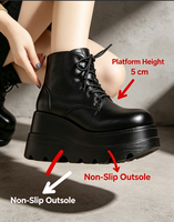 Bottes rehaussantes pour femmes, taille petite, à lacets, talons épais, confortables, toutes saisons, vente en gros d'usine, fabricant OEM 2026