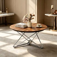 Table basse en pierre de style Bauhaus, minimalisme italien, luxe léger, pliable à charnière à ressort, réglable en hauteur