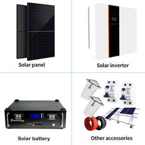 Système de stockage d'énergie solaire domestique hybride 3kW 5kW 8kW 10kW 12kW 15kW avec panneaux solaires montés - Product Image 5