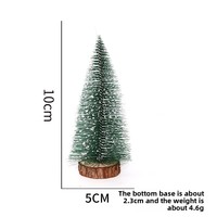 Mini sapin de Noël artificiel en PVC, ornement de bureau, bricolage, aiguilles de pin enneigées, décoration intérieure pour les fêtes, maison et bureau