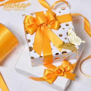 Untuk Yama stok pita 100% poliester Double Face pita Satin kuning emas ukuran 5MM 9MM 16MM 19MM 500Y 300Y 100Y/Roll untuk - Product Image 5