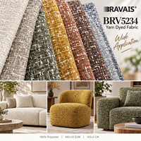 Tissu de canapé de haute qualité, lot de 100 mètres, 100% polyester, tissé, teint en fil, pour canapés et meubles