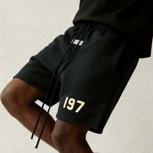 Pantalones Cortos Deportivos para Hombre 01 <span class=keywords><strong>Fear</strong></span>, 100% Algodón, Forro Polar Sólido, Ecológicos, Transpirables, Casuales de Verano, con Cordón Ajustable - Product Image 5