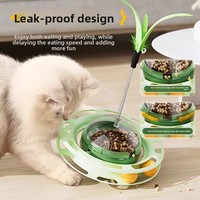 Jouets classiques et mignons pour chats avec plumes, en matériau PP, pour l'auto-amusement, la réduction du stress, balles distributrices de nourriture et menthe