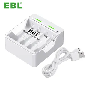 EBL 4 슬롯 휴대용 새로운 스마트 AA Ni-MH NI-CD 배터리 충전기 USB