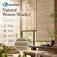 Stores tissés sur mesure en fibres naturelles de bambou et de jute, écologiques, pour la décoration intérieure moderne des fenêtres.
