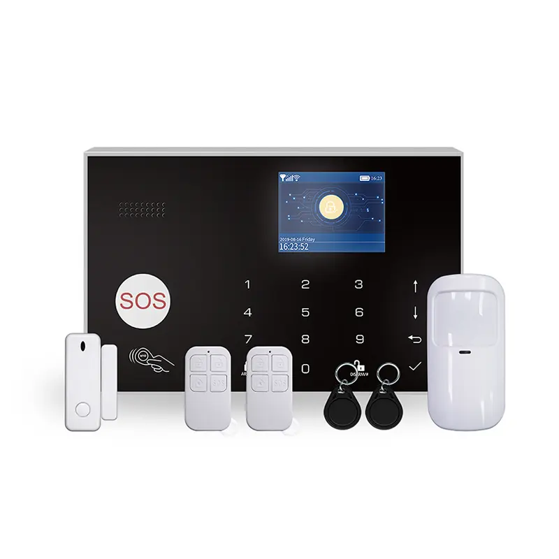 Home Security Alarm LED-Blitzlichter 433MHz Indoor-PIR-Detektor Tuya Alarm Security System Kit