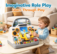 Jouet de simulation de cockpit de pilote pour enfants, panneau de commande d'avion avec lumières et sons, jouet éducatif sensoriel pour tout-petits