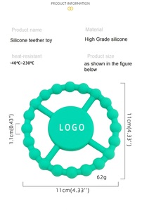 Soft Reusable Teether Toy Funny <b>Rubber</b> <b>Ring</b> for Sore Gums Sensory Chew Baby Boys Girls - Product Image 1