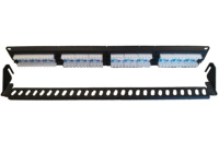 Panel Patch Jaringan Cat6a Smart Rack Mount RJ45 24 Port Cat6 Cat 6 1U