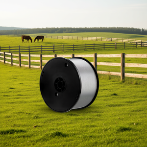 Fil d'aluminium D0100HRSVWX 500M argenté pour clôture électrique, équipement d'élevage pour chevaux, bovins et animaux d'élevage - Product Image 2