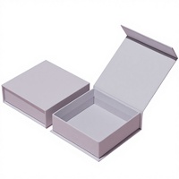 Boîte cadeau en kraft noir de qualité supérieure avec couvercle magnétique à rabat, emballage de présentation carré de luxe, options de lamination brillante ou mate