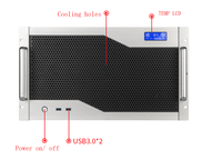 Boîtier de serveur 6U en stock avec une profondeur de 680 mm, châssis de serveur en rack, prend en charge jusqu'à une carte mère EATX pour plusieurs GPU pour serveur IA