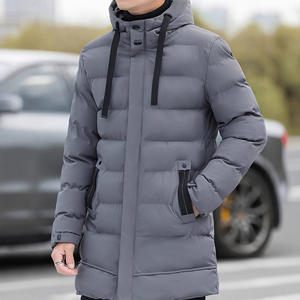 Giacca invernale da <span class=keywords><strong>uomo</strong></span> di mezza lunghezza giacca lunga antivento <span class=keywords><strong>impermeabile</strong></span>, giacca Casual alla moda, spessa e calda, tinta unita - Product Image 1