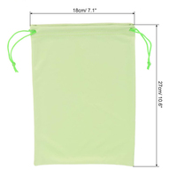 Pochette rectangulaire en microfibre pour lunettes de ski, étui souple à cordon pour lunettes, sac de rangement de voyage 10 x 7 pouces