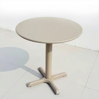 Table basse ronde moderne en aluminium de luxe, amovible, pour l'extérieur, avec un design durable