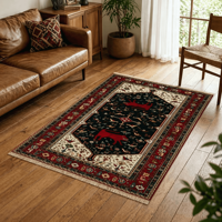 Tapis persan en polyester de Dubaï, fabrication mécanique, imprimé en 3D, sur mesure, pour la décoration intérieure, vente en gros d'usine 0114