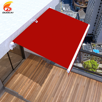 Auvent Spécial Terrasse Durable, Imperméable, Coupe-Vent, Télécommandé, Rétractable, en Aluminium, Protection Solaire pour Extérieur, Projection 6m