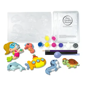 Jouets éducatifs pour enfants, monde marin, moulage 3D, peinture au plâtre DIY - Product Image 1