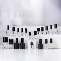 Vente en gros de flacons en verre transparents vides pour cosmétiques et vernis à ongles de 5 ml, 6 ml, 10 ml, 15 ml avec bouchon à pinceau et impression sérigraphique