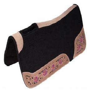 Manaal las empresas occidental ecuestre 32 "x 31" x 1 "de espesor mano cuero tallada recorte sentí trabajo de lana caballo de silla - Product Image 1