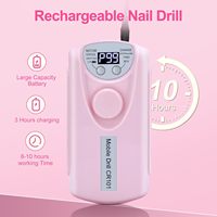 Perceuse à ongles rechargeable 35000 tr/min avec mode pause, ponceuse à ongles électrique haute vitesse, manucure et pédicure professionnelles