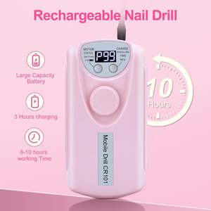 Perceuse à ongles rechargeable 35000 tr/min avec mode pause, ponceuse à ongles électrique haute vitesse, manucure et pédicure professionnelles - Product Image 3