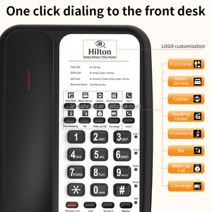 Mô hình mới nhất khách sạn <span class=keywords><strong>IP</strong></span> điện thoại 8-tốc độ quay số phòng khách sạn điện thoại hai dòng 6 SIP tài khoản SIP SIP điện thoại VoIP với PoE mạng - Product Image 4