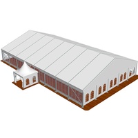 Tentes extérieures de mariage de partie d'événement pour des tentes d'entrepôt de stockage d'usine couverture de PVC claire pour l'événement extérieur de 100-500 personnes
