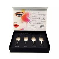 Boîte à ongles personnalisée avec laminage mat et gaufrage, emballage cosmétique en carton rigide doublé d'éponge pour vernis à ongles et gel