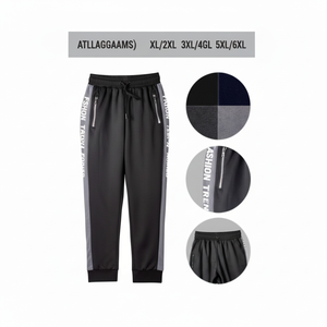 Pantaloni in velluto a coste in cotone 100% Anti-rughe pantaloni tattici con Logo personalizzato a righe laterali decorazione formale color 6XL - Product Image 1