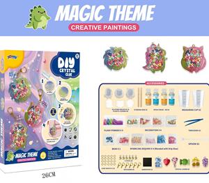 ชุดงานฝีมือสร้างสรรค์สุดสนุก DIY ชุดทำสีคริสตัลด้วยกาว สำหรับงานศิลปะสีพาสเทล ของเล่นเสริมพัฒนาการสำหรับเด็กอายุ 5-13 ปี - Product Image 2