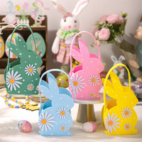 2025 enfants paniers de pâques vente chaude dessin animé lapin bonbons oeuf sac de rangement décorations de fête