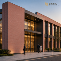 Revêtement mural en briques de terre cuite ultra-minces et flexibles, fabriquées au four, couleur rouge, usine OEM pour revêtement de façade extérieur et intérieur