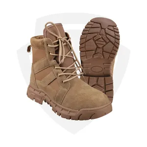 Doublesafe Molded Sole Durable Grain Leather Desert Rubber Winter Tactical With Heel Breathable Waterproof Tan Desert Boots