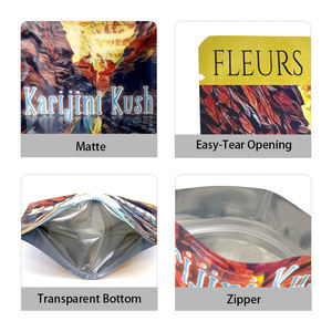 Sacs d'emballage en plastique Mylar Cali de 3,5 g, résistants aux enfants, à fermeture éclair, à scellage thermique, imprimés sur mesure, anti-odeur, Doypack - Product Image 3